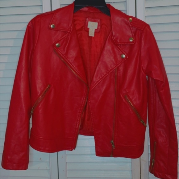 Red leather jacket - Picture 1 of 3